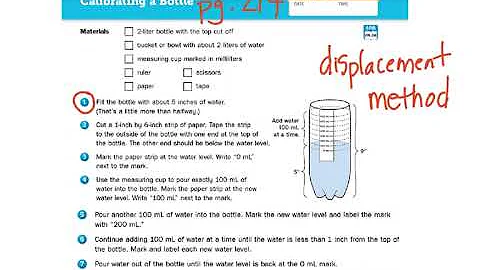 5th Grade Math Lesson 6-7 Measuring Volume by Displacement