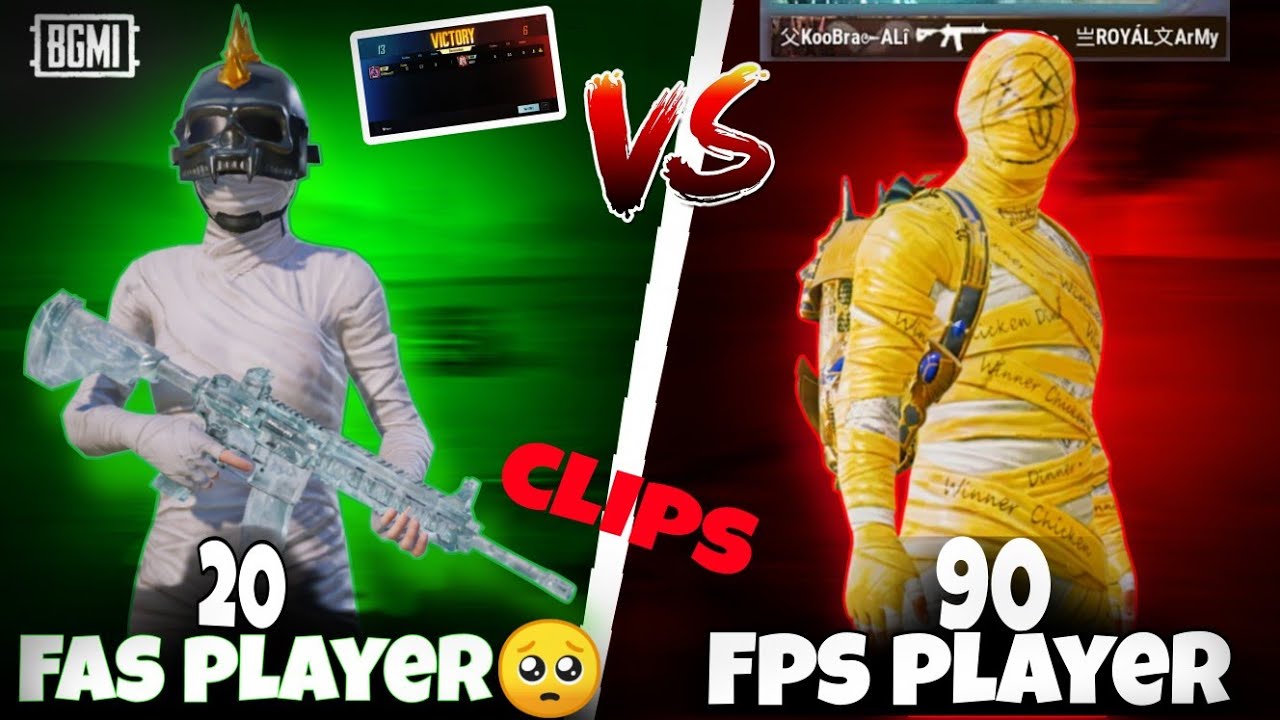 After a LONG Time. 💪 TDM clips me 20 vs 90 fps 5 fingers + clo. BGMI ...