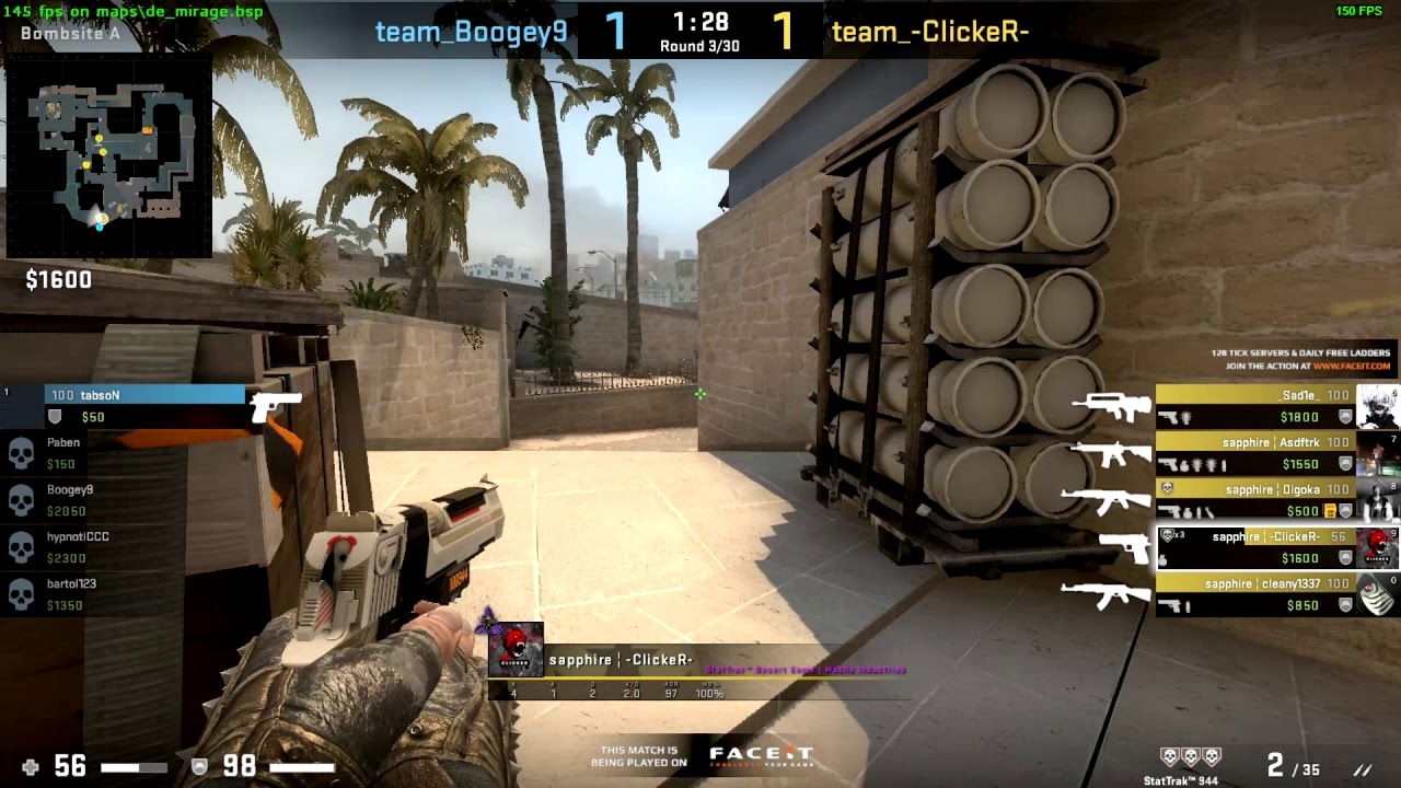 CSGO | ClickeR - 4k Deagle (Mirage) - YouTube