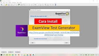 Cara Install ExamView Test Generator