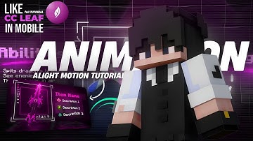 How To Make Animation In Mobile Like Cc Leaf ( ALIGHT MOTION )🌀✨