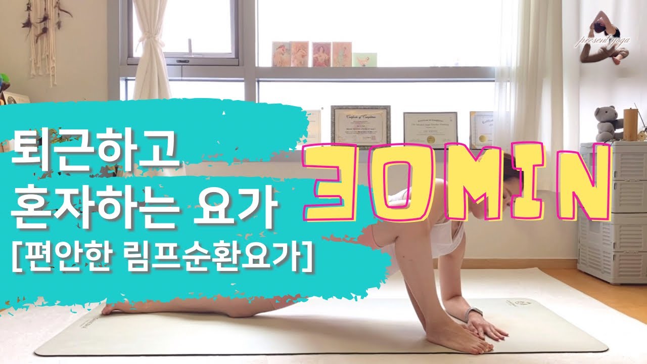 [Present yoga] #10 퇴근하고 집에서 혼자하기 좋은 30분 요가 / 림프순환 / 초보요가 / 메타버스요가원 / 홈 ...