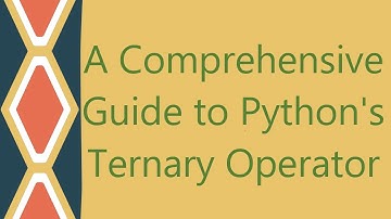 A Comprehensive Guide to Python