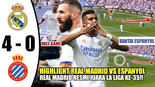 HIGHLIGHT REAL MADRID VS ESPANYOL❗️ Ancelotti Resmi Angkat Piala 😁 Juara La Liga 35⚪️ Berita Madrid