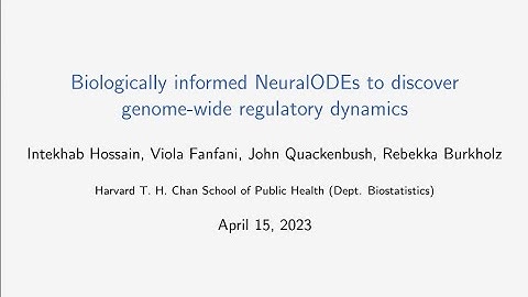 I Hossain. Biologically informed NeuralODEs for genome-wide regulatory dynamics in breast cancer