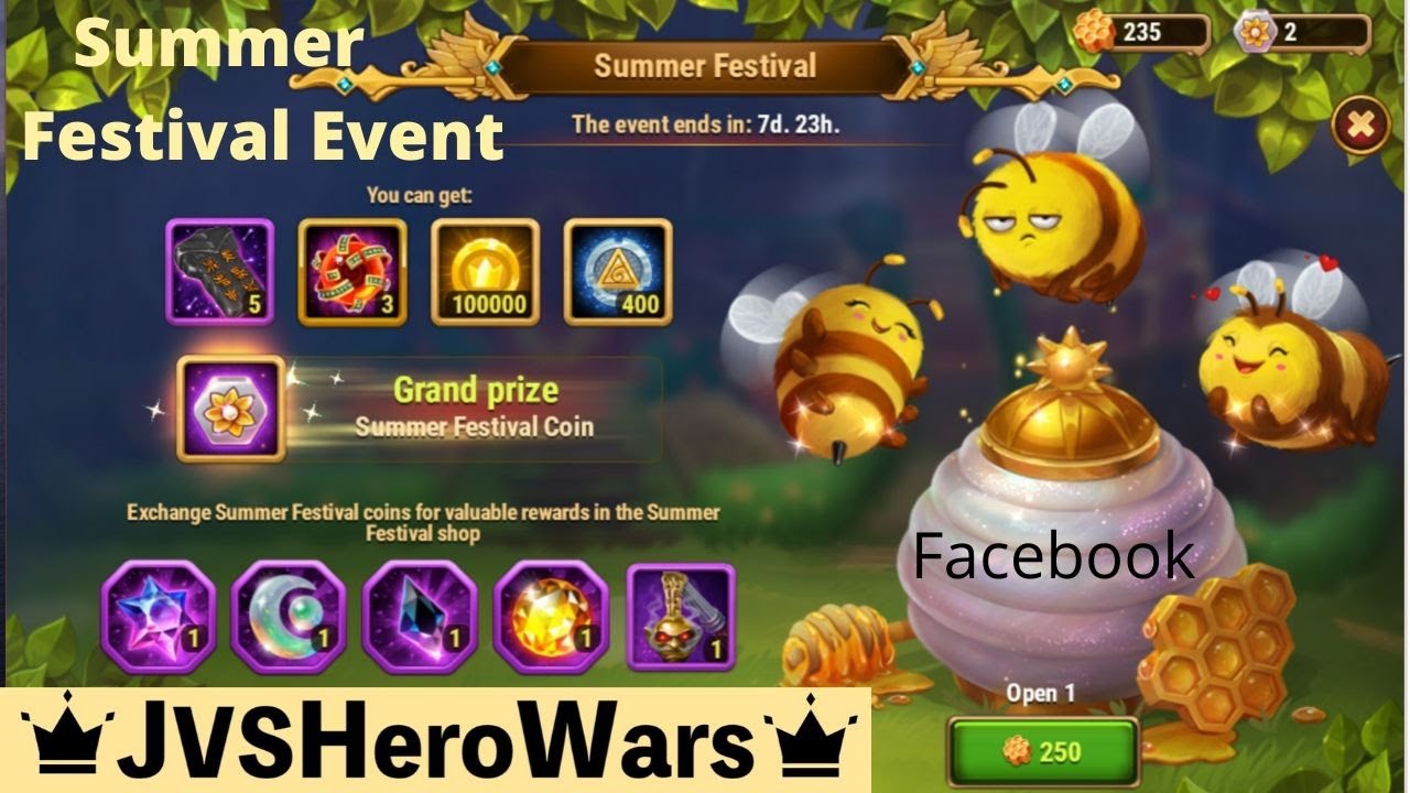 Hero Wars Summer Festival Event! FB YouTube