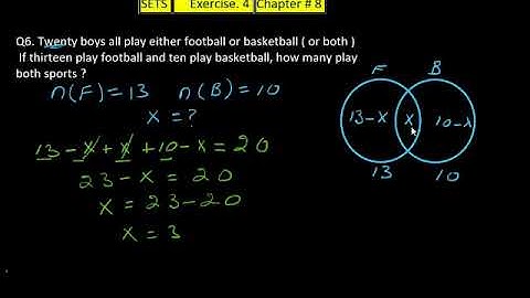 Sets IGCSE Mathematics, E1.2 ( Part 8 ) (Ex.4, Q 1 to 9, Chap#8) )