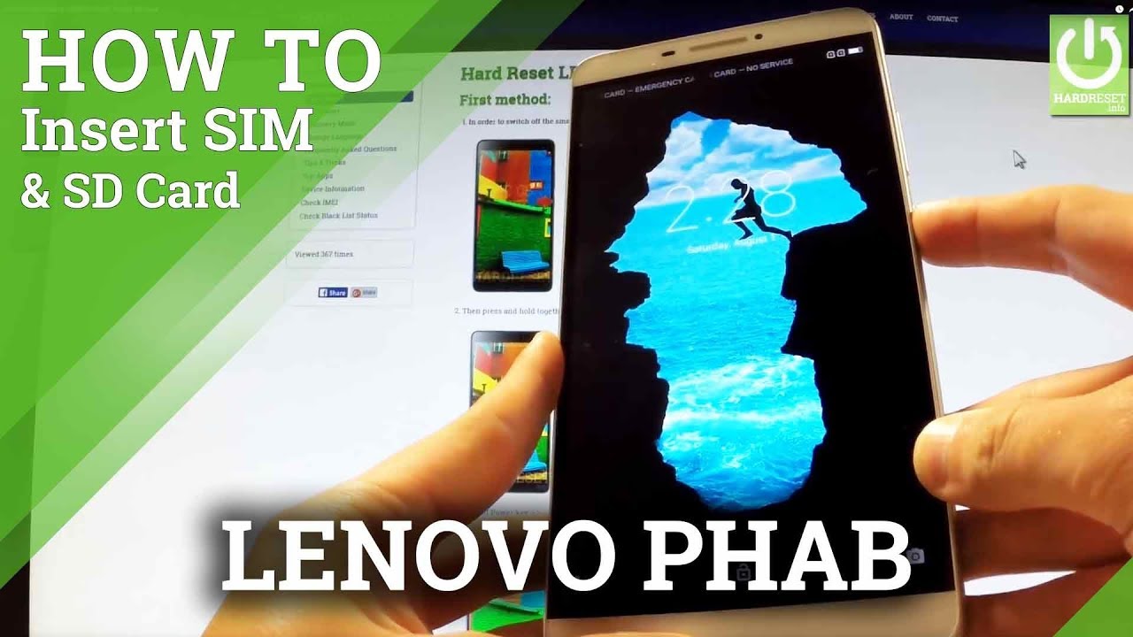 How To Insert SIM In LENOVO Phab Install SD Card YouTube