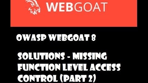 Owasp Webgoat 8 Solutions - Missing Function Level Access Control (Part 2 - User Hash)