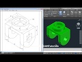 Autocad 3d practice mechanical drawing using box  cylinder command  autocad 3d modeling mechanical