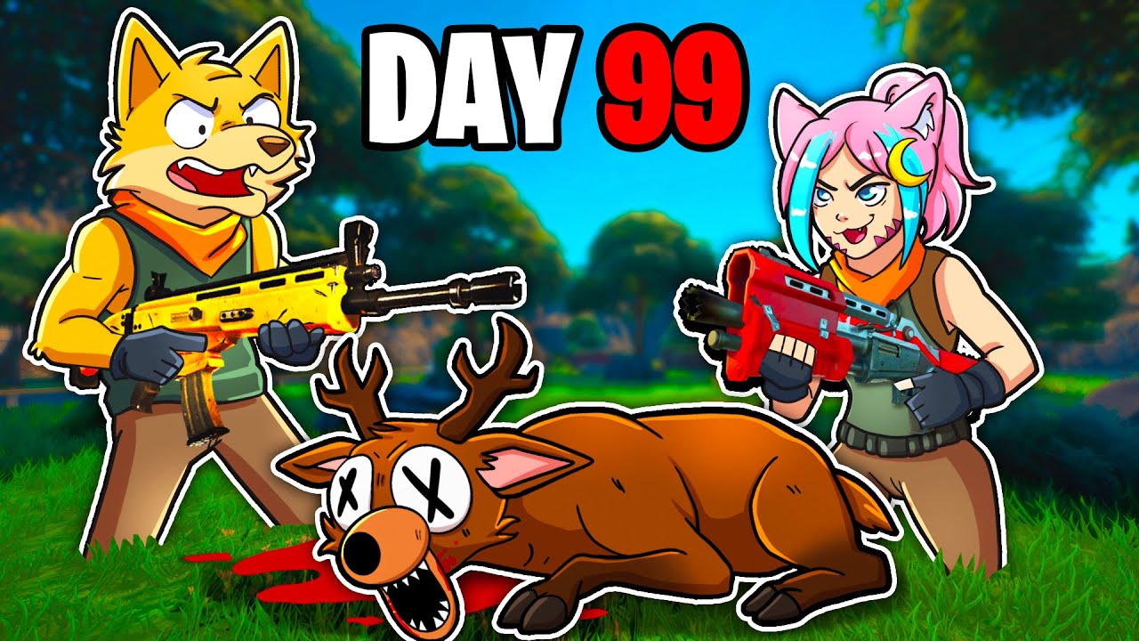 HO UCCISO IL CERVO DI 99 NOTTI NELLA FORESTA SU FORTNITE CON LYA! HO USATO UN FUCILE LASER ALIENO!