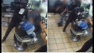 RAW: Man robbed at gunpoint in Brooklyn barbershop chair