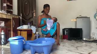 1St Time Bathing My Baby First Time Mom Bath Time Chaos