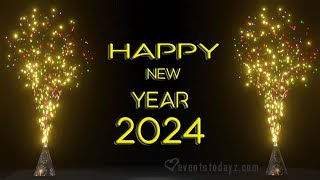 Happy New Year 2024 Fireworks and Song | 2024 Happy New year Animation screenshot 1