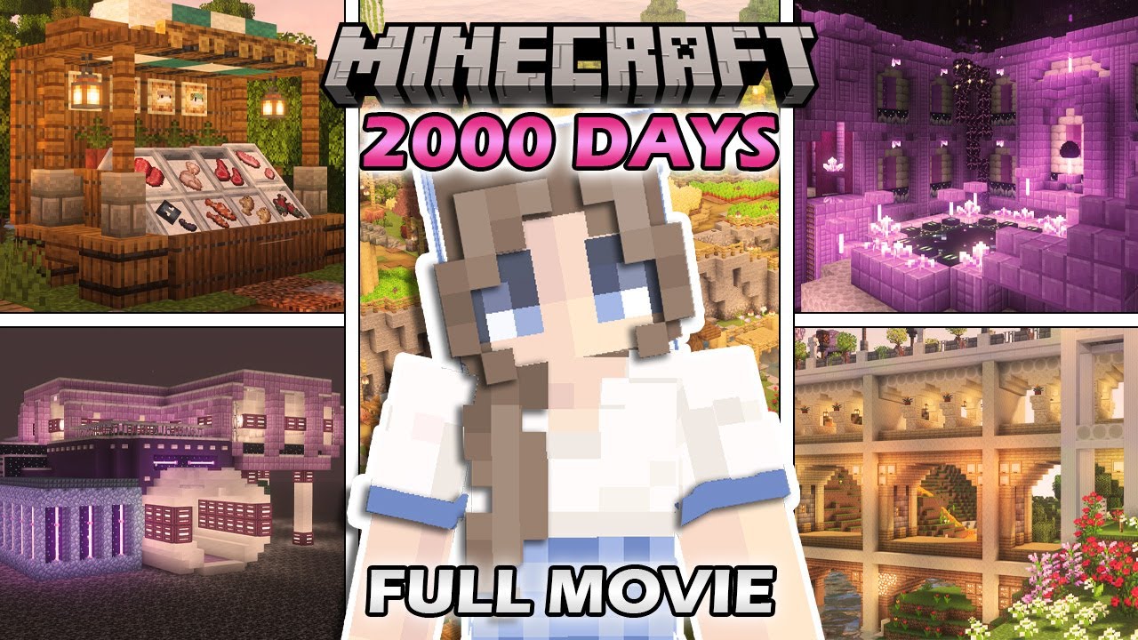 2,000 Days in My FOREVER WORLD [FULL MOVIE] Solo Survival Minecraft Let ...