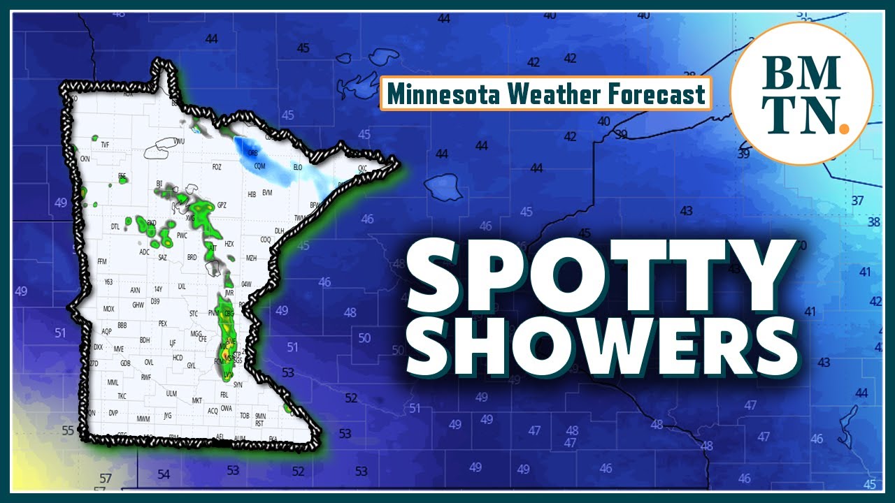 Spotty rain showers the next couple days as warming trend begins - YouTube