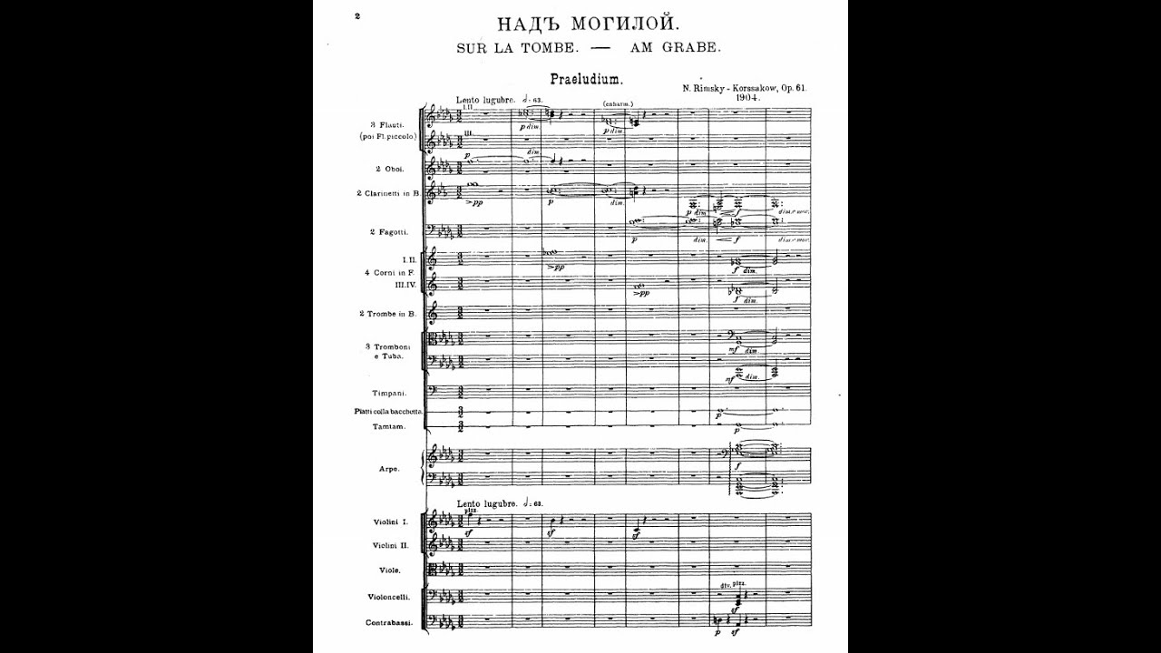 Nikolay RimskyKorsakov At the Grave, Op.61 YouTube