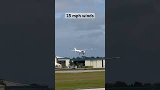 Cessna Landing In Moderate Winds