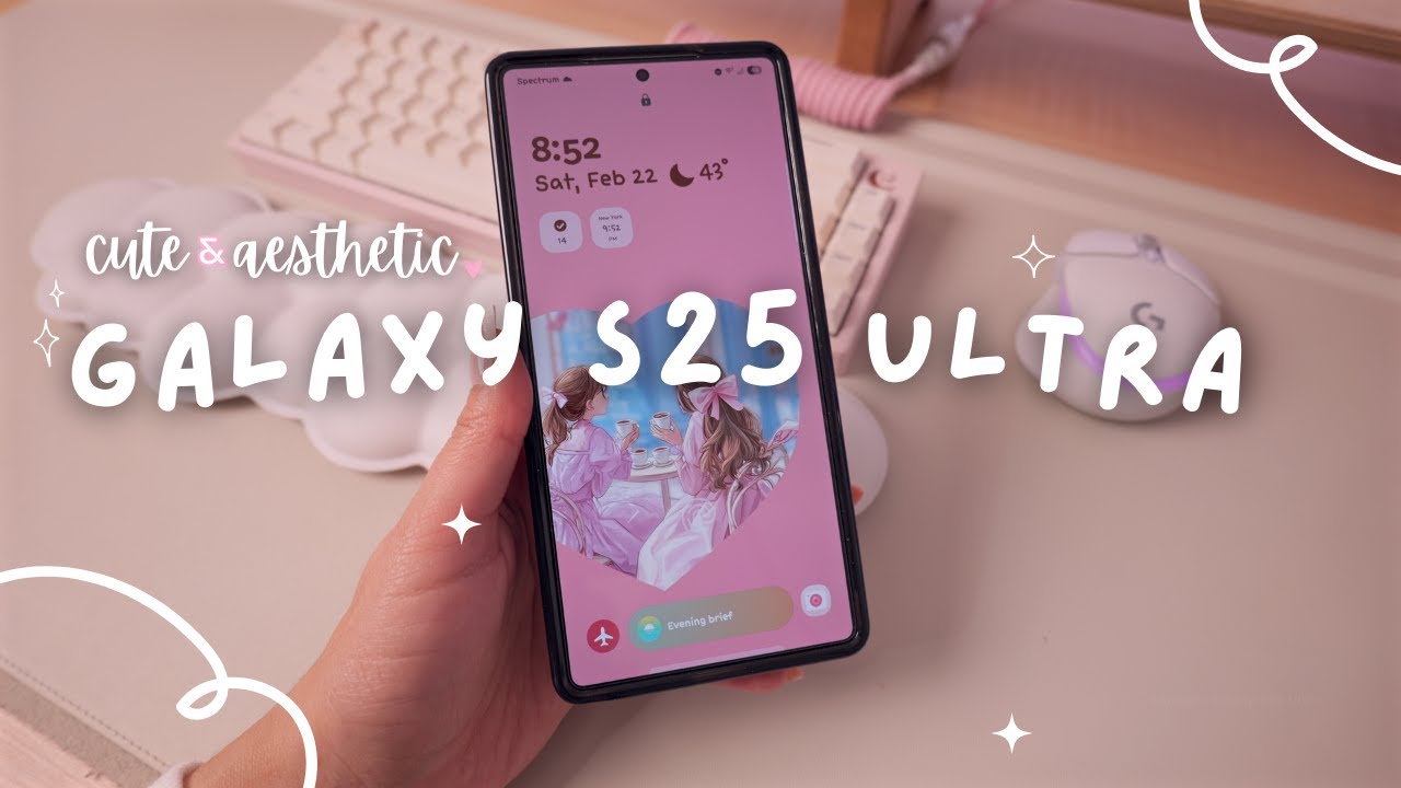 Day In My Life with the Galaxy S25 Ultra | Cute & Aesthetic Phone Theme | What's in my Phone ☁️