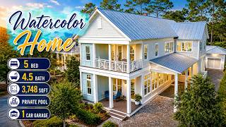 Touring A Beautiful Home in Watercolor Florida (Private POOL)