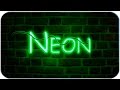 🔴  Простой Эффект в Фотошопе с Текстом - Neon