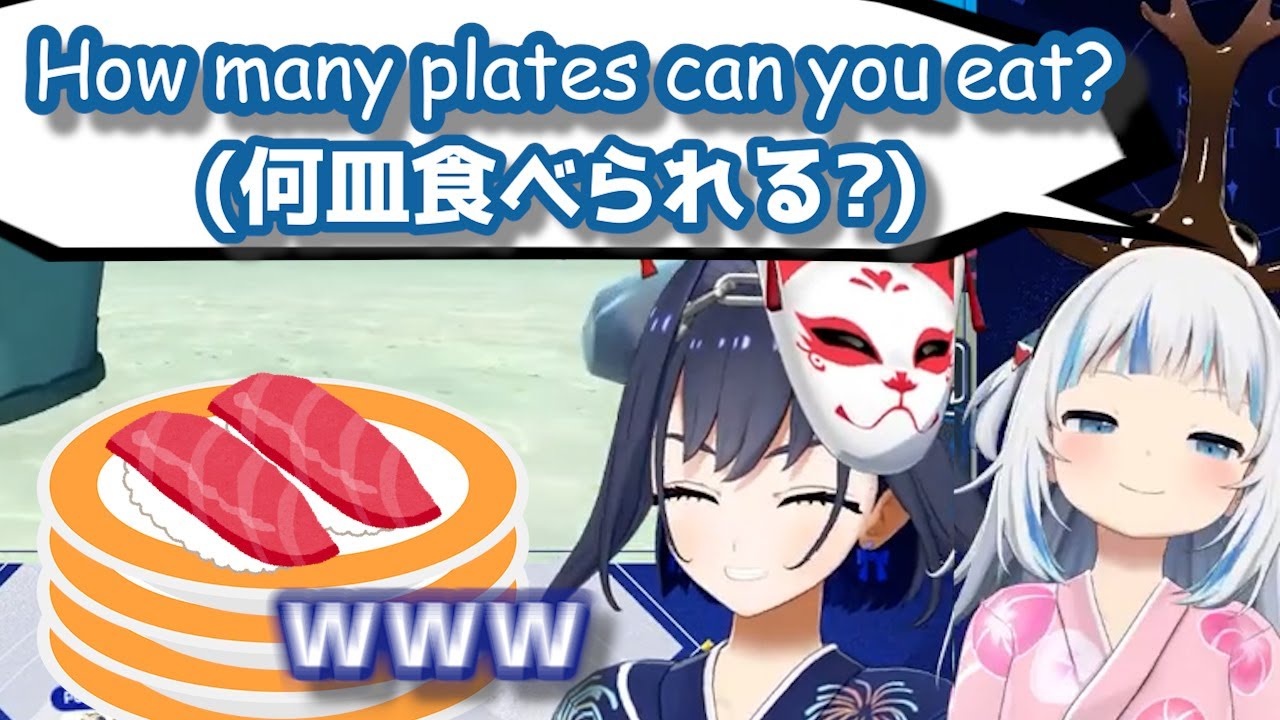 日英・同時字幕【回転寿司トーク クロニー＆ぐら】later on【がうる・ぐら切り抜き】