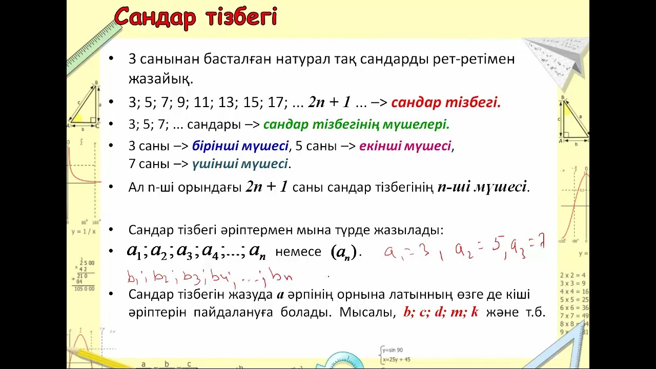 1.12. Сандар тізбегі