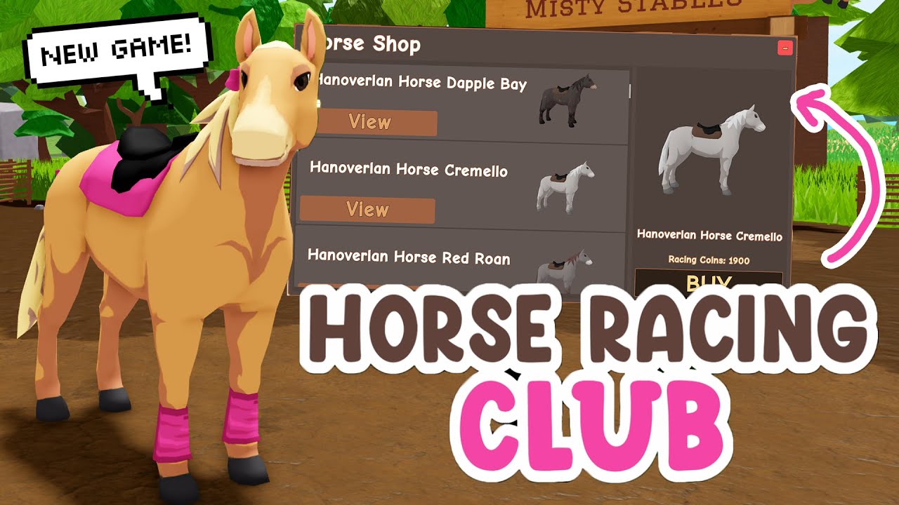 Horse Rancing Club o novo jogo de cavalo no roblox! 