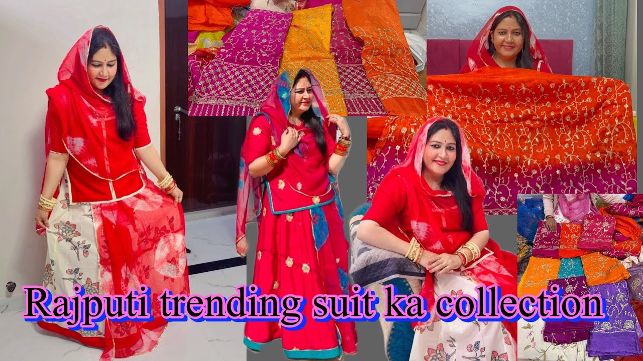 Rajputi Trending suit ka collection // half pevar ke suit Mein Aaya new design //