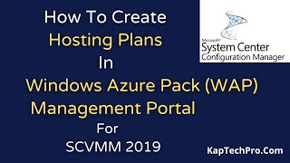 How To Create A Hosting Plan In Windows Azure Pack Portal
