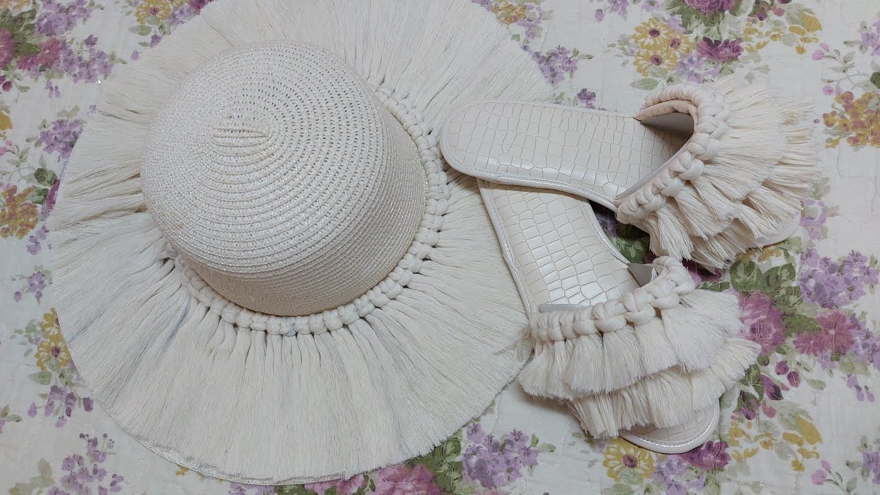 سليبر مكرمية طريقة سهلة جدا 🦋سمر احمد