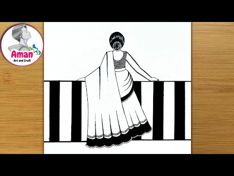 Girl drawing for