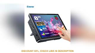 Unew 8 inch Raspberry Pi Monitor 1280x800 16:10 HDMI for Raspberry Pi 5 4 3 Orange Banana Pi DIY Pro