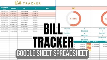 Bill Tracker Spreadsheet (Google Sheets)