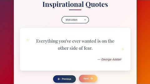 Random Quote Generator Project | HTML CSS JavaScript | JavaScript Mini Project for Beginners