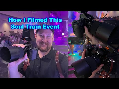 YouTube thumbnail with cameras on it and the caption "How I Filmed This Soul Train Event"