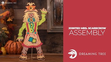 SVG File - Jointed Mrs. Scarecrow - Assembly Tutorial (For Cricut, Silhouette, and ScanNCut)