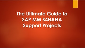 support ticket guide sap mm s4 hana | ticketing tools in sap | support error sap mm | sap project