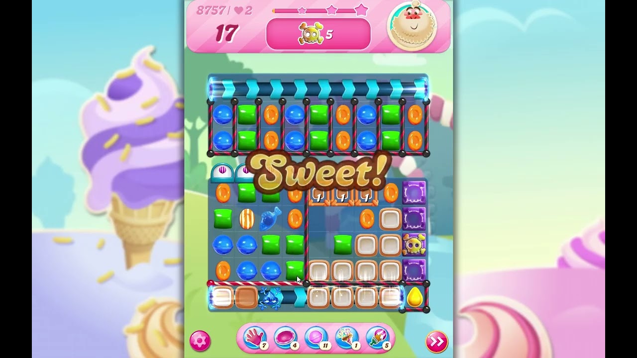英7” Clash  Gun / 1-2 Crush On You SCBS6788PROMO 	CBS プロモ /00080 Candy Crush Saga Level 8757 - YouTube
