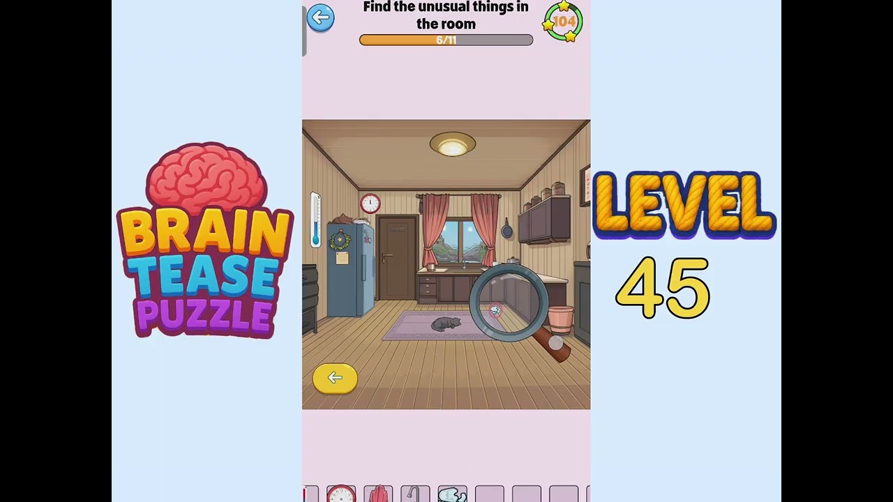 Brain tease puzzle level 45 Walkthrough Solution