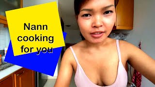 Nann cooking Wing Bean salad with minced pork original Thai food recipes authentic Thai food