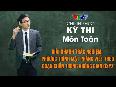 Video Phương trình mặt phẳng viết theo đoạn chắn trong không... - youtube
