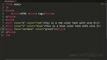 HTML font Tag