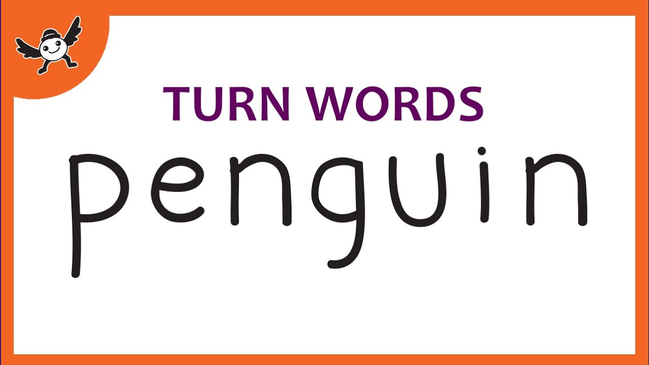 Penguin Drawing How To Turn Words PENGUIN Into A Cartoon Penguins 