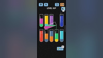 Water Color Sort Level No. 507 walkthrough Solution Gameplay ,best Game for every one