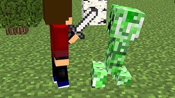 KILLING A CREEPER! Minecraft Animation