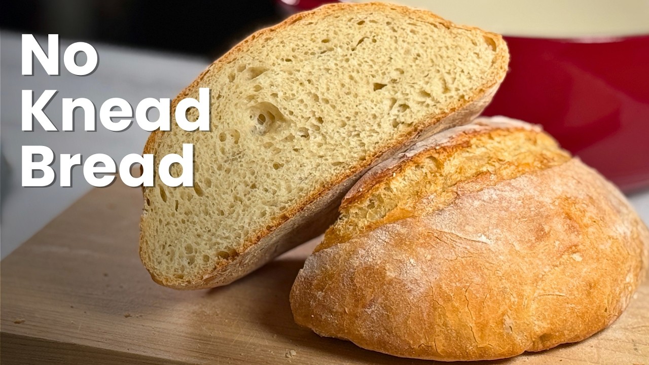 No Knead Bread | EASY 4 Ingredient Rustic Bread Recipe At Home