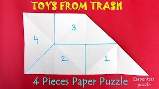 4 Pieces Paper Puzzle | English