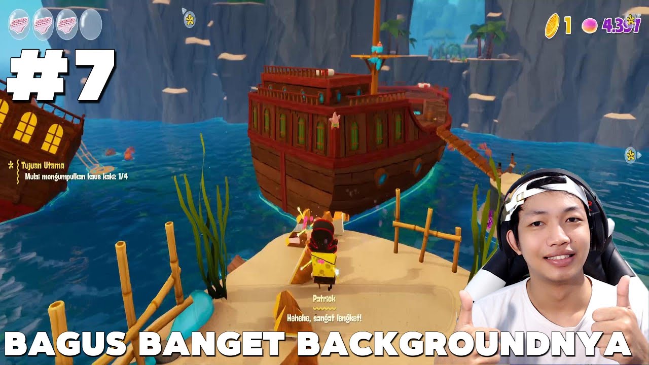 Menemukan kapal bajak laut - SpongeBob SquarePants The Cosmic Shake #7