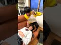 寝てる妹にライターで水噴射ドッキリしてみた